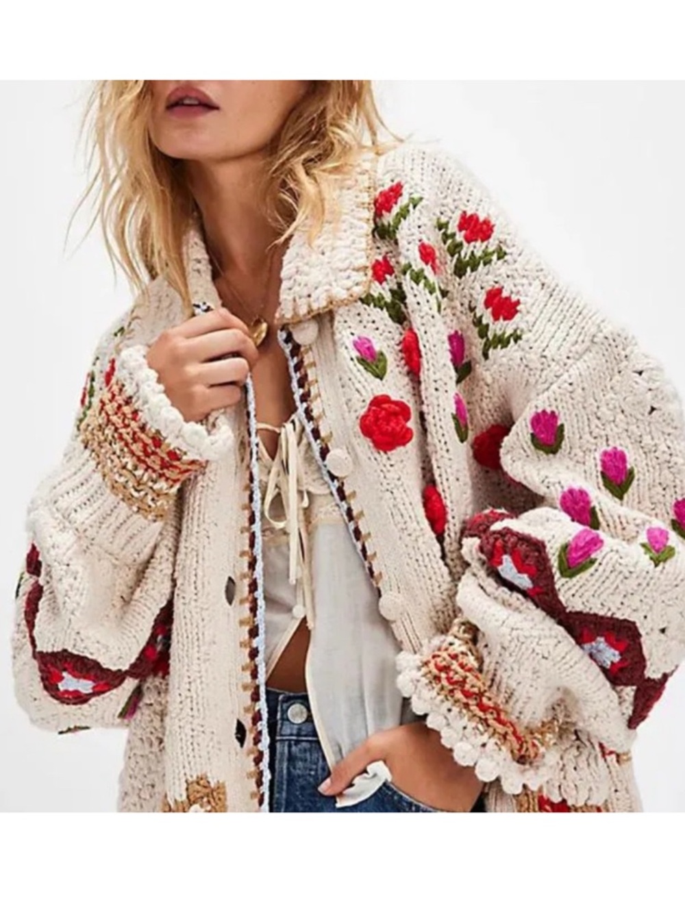 Free People Rosebud Cardigan - Womens XS - Picture 2 of 8